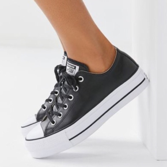 platform leather converse white